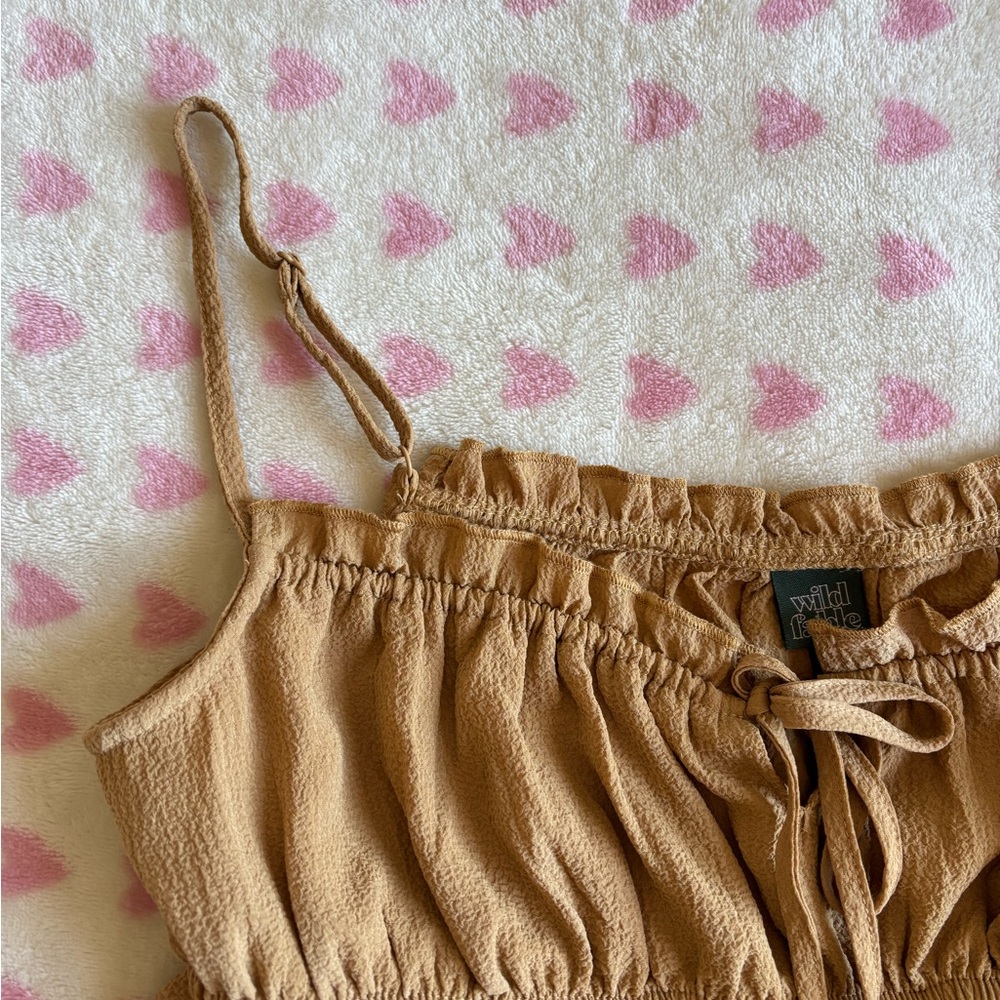 Wild Fable Ruffled Tan Top - Picture 2 of 4